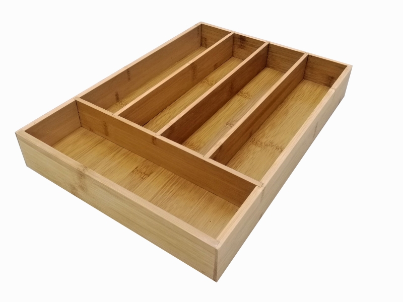 5 division bamboo cultery tray 